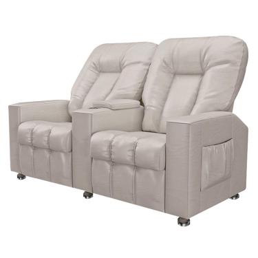 Imagem de Poltrona Reclinável 2 Lugares Sala de Cinema Romeo F05 Facto Bege - Lyam Decor
