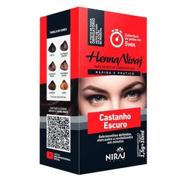 Imagem de Henna Para Sobrancelha Niraj 5 Minutos Castanho Escuro 2g