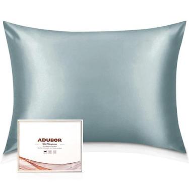 Imagem de Fronha de seda Adubor 100% pura Mulberry Silk Lake Blue