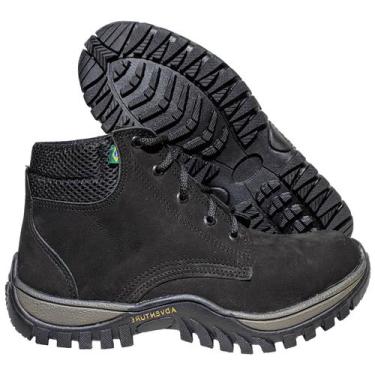 Imagem de Tenis Coturno Masculino De Couro Legitimo Bota Adventure Trabalho - Ar