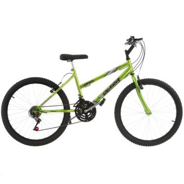 Imagem de Bicicleta de Passeio Ultra Bikes Esporte Chrome Line Aro 24 Reforçada Freio V-Brake – 18 Marchas Verde Green
