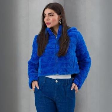 Imagem de Jaqueta Feminina Curta Dupla Face Nylon Pelo-Feminino