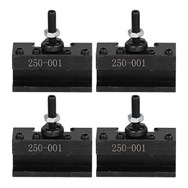 Imagem de Conjunto de suporte de poste de ferramentas de alta precisão durável para torneamento para máquinas de torno CNC, aço de alta velocidade, 4 peças 250001