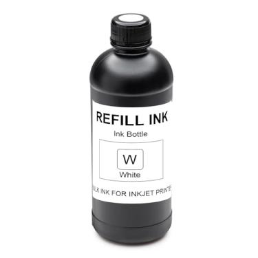 Imagem de Eficazink Tinta UV DTF 500 ml branca para impressão UV DTF em películas UV DTF A B para XP600 TX800 i3200 i1600 L805 1390 DX5 DX6 DX7 DX10 Impressora de adesivos UV (1 pacote)