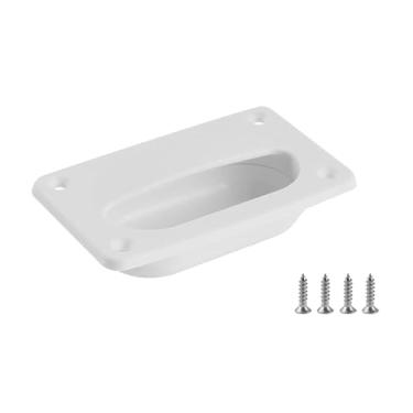 Imagem de menolana Alça de inspeção de acesso marítimo, alça de puxar para tampa de, profissional e conveniente para montagem de escotilha de barco para caiaques, Branco