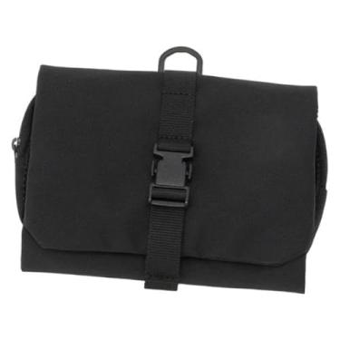 Imagem de MotiveTech Nécessaire de Viagem para Maquiagem, Estojo de Maquiagem Feminino Portátil, Fácil de Limpar, Organizador de Cosméticos para Atividades Ao Ar Livre E V, Preto