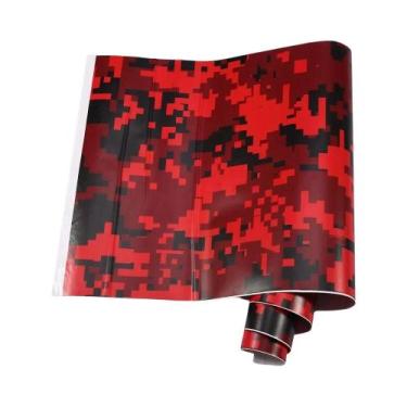 Imagem de Filme Vinílico Camuflado Vermelho À Prova d'Água Autoadesivo Para Muda