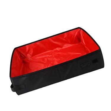 Imagem de Generic Bandeja de Maca de Gato, Portátil 50x40cm Ocupa Pequeno Espaço Caixa de Maca de Gato Oxford Pano Impermeável Dobrável para Viajar (Vermelho)