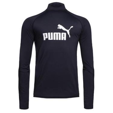 Imagem de Camisa Térmica Puma UV50+ Manga Longa Masculina - Preto, Preto, GG