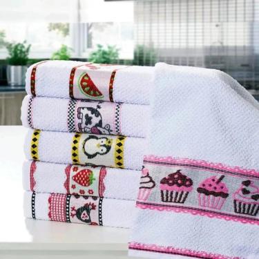 Imagem de 2X Kit 12 Pano De Prato Felpudo Atoalhado Gourmet Copa Luxo