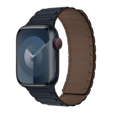 Imagem de Pulseira magnética para Apple Watch séries 11/10/9/8/7/6/5/4/3/SE/2nd/Ultra 3 de 49 mm, 46 mm, 45 mm, 44 mm, 42 mm, 41 mm, 40 mm, 38 mm, 40 mm, 38 mm, 49 mm, 46 mm, 46 mm, 46 mm, 46 mm, 46 mm, 46 mm