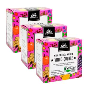 Imagem de Kit 3X: Chá Misto Vinho Quente Orgânico Kampo de Ervas 10 Sachês