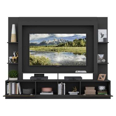 Imagem de Rack com Painel Suporte Tv 65´´ com Espelho Preto/Tenerife