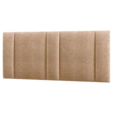 Imagem de Cabeceira Modulada Casal Queen 160 Cm Com Led Boucle Bege Vconcept - V