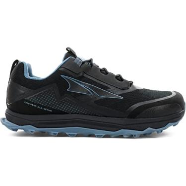 Imagem de ALTRA Women's AL0A4VR9 Lone Peak All-WTHR Low Trail Running Shoe, Black/Blue - 10.5 M US