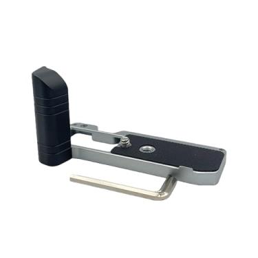 Imagem de SZZCNOX Punho X-M5 XM5, alça de suporte em forma de L para câmera Fujifilm Fuji XM5, placa de liberação rápida com sapata fria e abertura do compartimento da bateria, suporte de mão para FUJIFILM X-M5