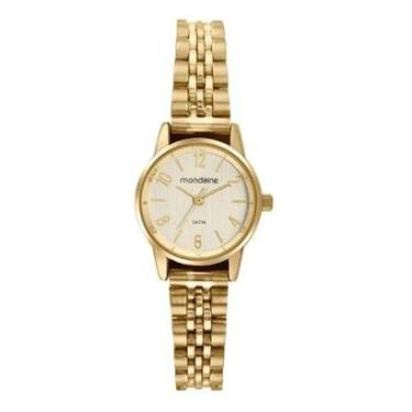 Imagem de Relógio Feminino Mondaine Dourado com Mostrador Escovado-Feminino