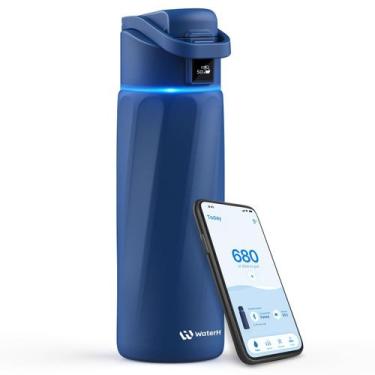 Imagem de Garrafa de água inteligente WATERH WATERH 24 onças com lembrete azul
