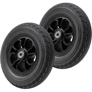 Imagem de Rodas/rodízios Para Cadeira De Rodas 200×50, Rodas Dianteiras De 8 Polegadas De Reposição Para Cadeiras De Rodas, Rodízio De Poliéster Antiderrapante, Pneus Sólidos, Black, 200X50