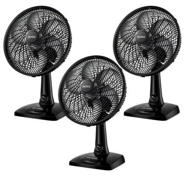 Imagem de Kit 3 Ventiladores Mesa V-Ut-30-02 Potente Silencioso 110V