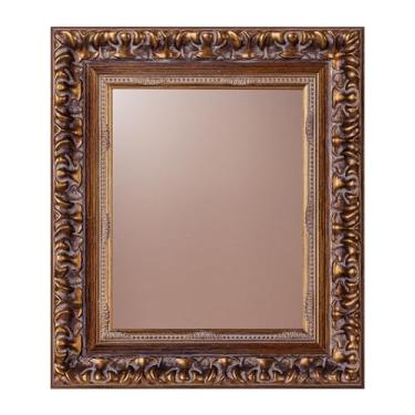 Imagem de ArtXO Moldura dourada 20 x 25 cm, moldura vintage 20 x 25 cm, para exibição de mesa e montagem na parede, moldura de pôster antigo sem tapete para pintura a óleo certificado de arte