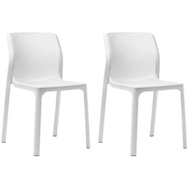Imagem de Kit Com 2 Cadeiras Capri Estrutura Em Polipropileno Fratini Branco