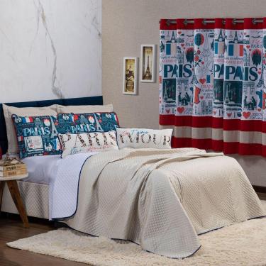 Imagem de Kit Cobre Leito Paris Dupla Face C/ Almofadas Queen 07 Peças
