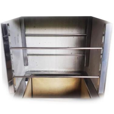 Imagem de 4 Suportes E Barras Inox 70cm Espeto E Grelha Churrasqueira - INOX LAU