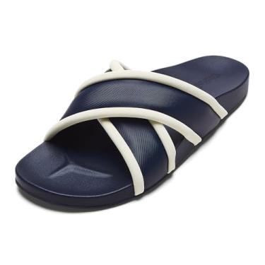 Imagem de OLUKAI Sandália feminina Ani Slide, Mood Indigo/areia branca, 40