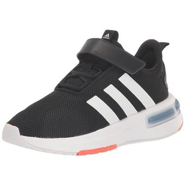 Imagem de adidas Tênis Racer Tr23 Legacy, preto/branco/vermelho solar, 2 EUA unissex criança pequena, Preto/branco/vermelho solar, 15