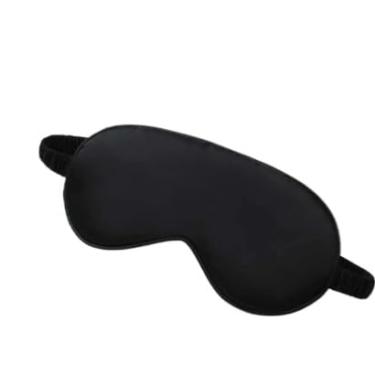 Imagem de MáScara De Dormir,Tapa Olho De Cetim Super ConfortavéL,Cores Lindas Unisex Cetim(PRETA + PROTETOR AURICULAR,1UNI)