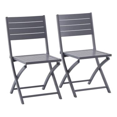 Imagem de Conjunto De Jardim Aluminio Cinza Granito 2 Cadeiras