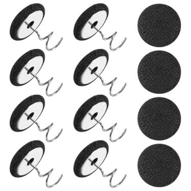 Imagem de 12 peças de alfinetes pequenos de estofamento de saia de cama elegantes tachinhas de estofamento de forro de cabeça de tecido de linho botão coberto pino de torção para saia de cama tachas de empurrar