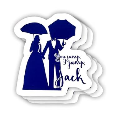 Imagem de Adesivo You Jump I Jump Jack (3 peças) Frases motivacionais sarcásticas com citação humorística decalque de vinil para Kindle, laptop, garrafa de água, capacete rígido de telefone, adesivo de citação