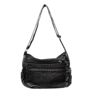 Imagem de Bolsa Messenger, jeans vintage, casual, tiracolo, mochila feminina - y