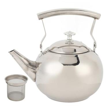 Imagem de Bule de chá de aço inoxidável, fogão multifuncional, chaleira de chá assobiando com filtro para acampamento doméstico (1,0L/1000ml)