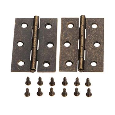 Imagem de 2 pcs 63 * 40mm antiguidade de liga de zinco de zinco dobradiça da porta dobradiça da porta dobradiça jóias vintage caixa de madeira decorativa dobradiças com parafusos YYDFPIIA