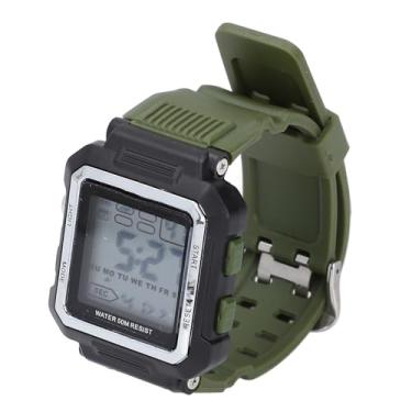 Imagem de Acouto Relógio Esportivo Digital Masculino - 50 M à Prova d'água, à Prova de Choque, Luz de Fundo LED, Cronômetro, Alarme, Calendário e Elástico - Surf, Corrida, Caminhada e Atividades Perfeitas (DO Verde)