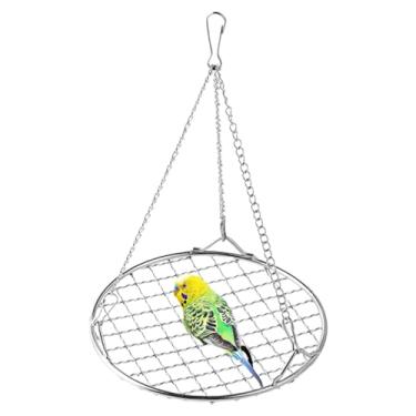 Imagem de Balanço de periquito – Baloiços de pássaros, com design de grade de resfriamento, cama de descanso de playground inoxidável, à prova de mastigação, resistente à ferrugem para calopsitas Lovebird