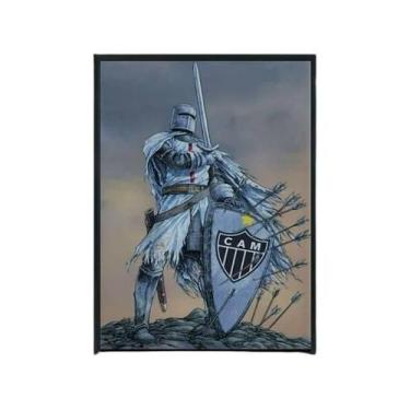 Imagem de Quadro Decorativo Guerreiro Atleticano Moldura Preta 24X18Cm - Quadros