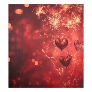 Imagem de Blueangle Capa magnética de fogos de artifício dos namorados, capa frontal para lava-louças, decalques de armário doméstico, adesivos de eletrodomésticos, adesivo magnético decorativo para dia dos