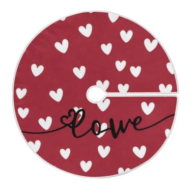 Imagem de Blueangle Saia vermelha para árvore de dia dos namorados de 90 cm para decoração do dia dos namorados (285)