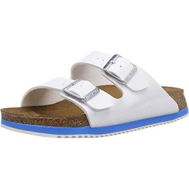 Imagem de Birkenstock Mules Unissex, Branco Branco Ls Branco Azul, EU 48