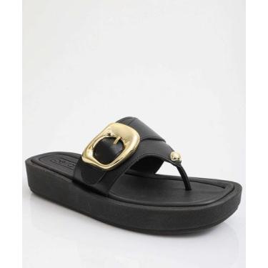 Imagem de Sandália Feminina Flatform Beira Rio-13096, 37, Preto