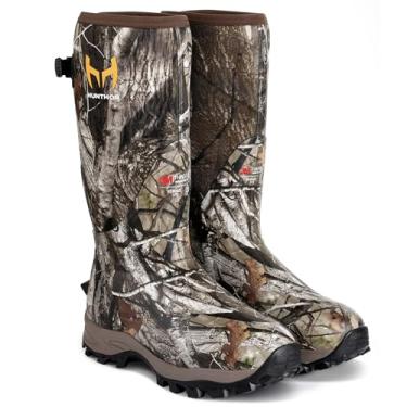 Imagem de Hunthor Botas de caça masculinas -17.8 °C --6.7 °C com forro térmico Xerogel, botas de borracha leves e quentes à prova d'água para clima frio caça ao ar livre, Next Camo G2, 42