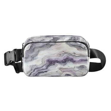 Imagem de CEBUGI Pochetes de caminhada para homens e mulheres, estampa de mármore, moderna, resistente à água, com cinto ajustável para treino, viagem, corrida