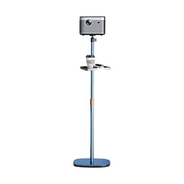 Imagem de uhyOHF Suporte para projetor, prateleira de chão, suporte para projetor, cabeceira, escondido contra a parede, prateleira doméstica, projetor para sofá, orifício de posicionamento, suporte para