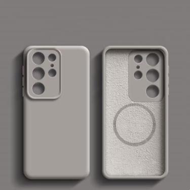 Imagem de Capa magnética de silicone líquido com carregamento sem fio para Samsung Galaxy S22 S23 S24 S25 Ultra Plus (para Galaxy S24+/SLhui)