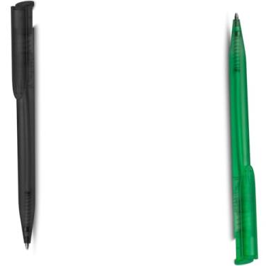 Imagem de Caneta Esferográfica Retrátil com Touch Screen, Azul, Corpo Plástico Cilíndrico, Grip Emborrachado, Ponta Fina 0.7mm, para Escrita em Papel, Moderna (Preto e Verde)