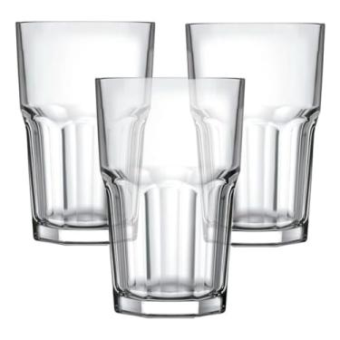 Imagem de Kit 3 Copos de Vidro 350ml - Design Anatômico e Versátil para Bebidas